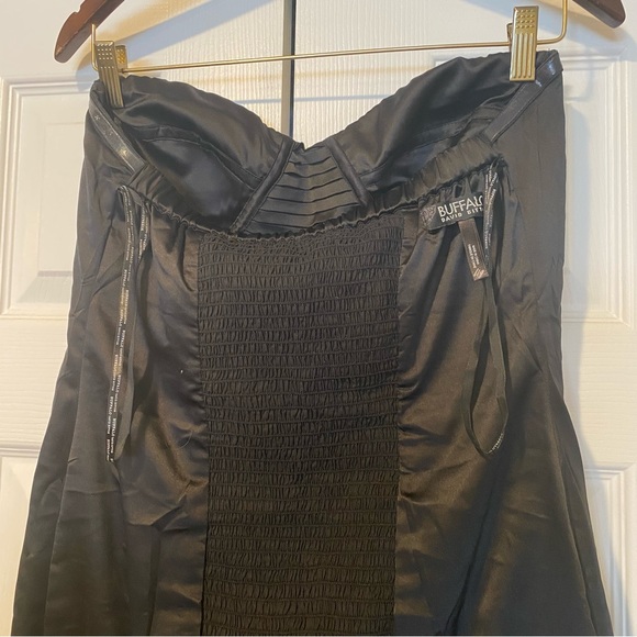 BUFFALO Mini Strapless Sexy Satin Black Mini Dress. Size Large - Picture 8 of 16